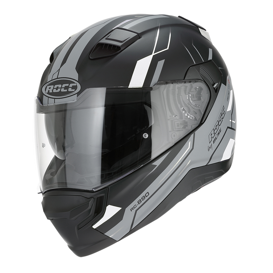 Kask motocyklowy ROCC 891 czarno-szary
