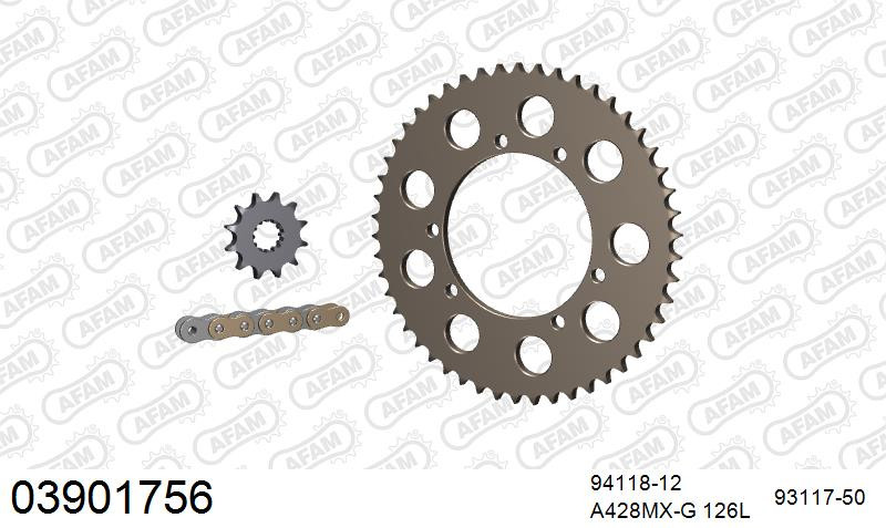 Zestaw napędowy AFAM do BETA RR 50 Enduro Alu, RR 50 Enduro Kit config 2