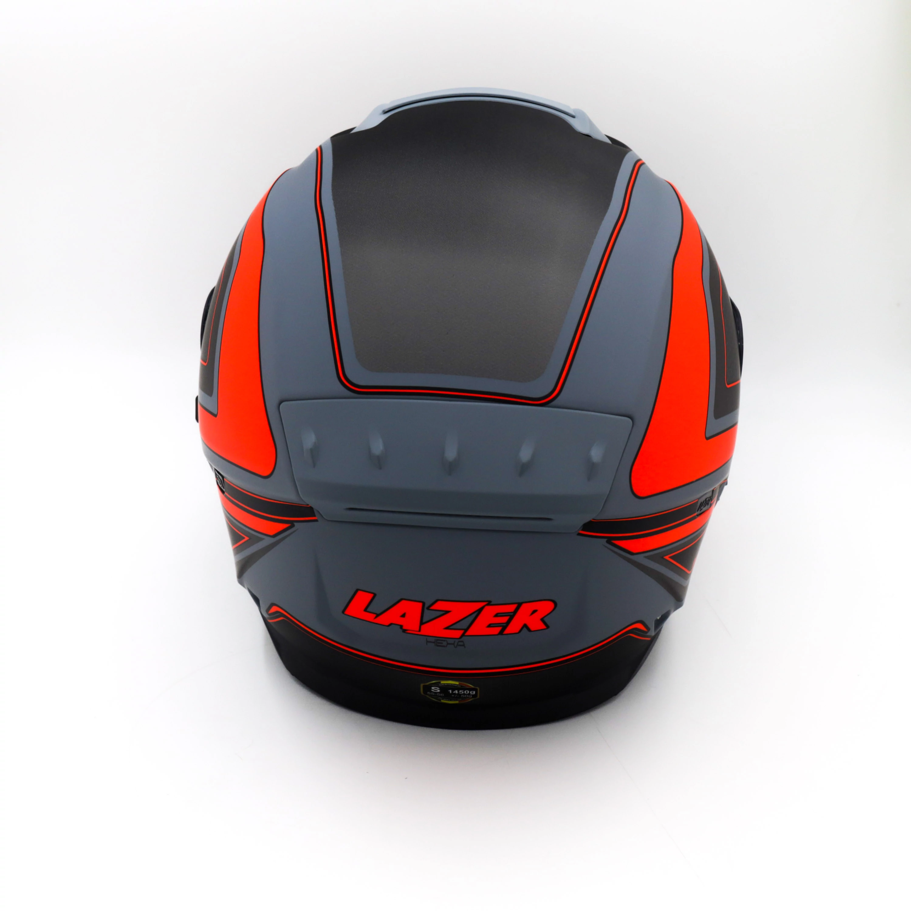 Kask Motocyklowy LAZER RAFALE Hexa (kol. Tytanowy Szary - Czerwony - Matowy)