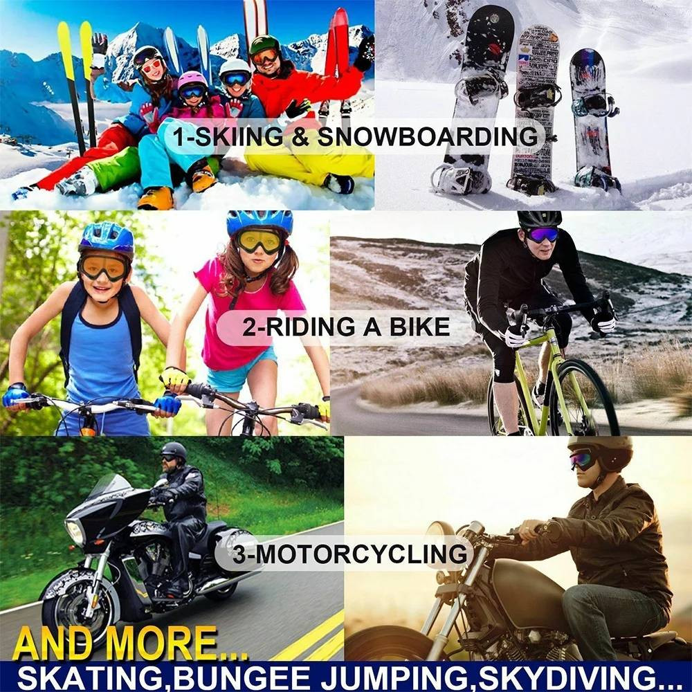 Gogle motocyklowe, crossowe, snowboard, enduro czarne ROXAR