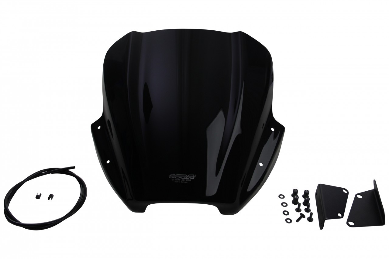 Szyba motocyklowa MRA KAWASAKI VERSYS 650 LE650C 2010-2014, forma TM, czarna