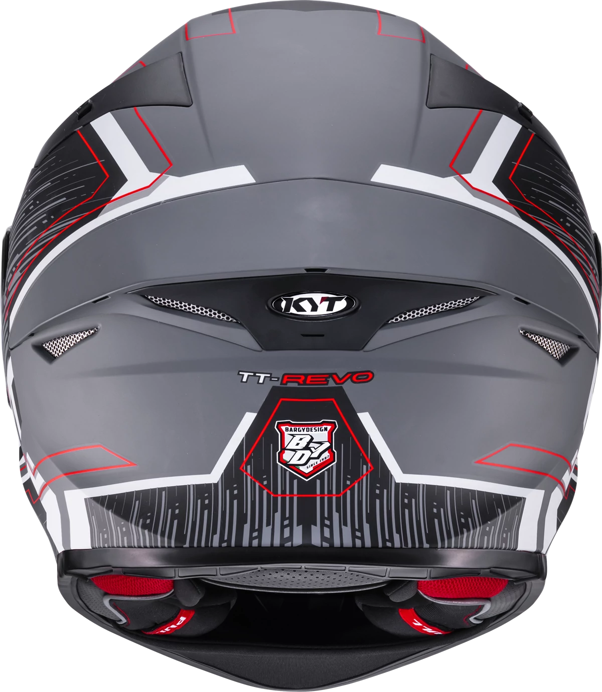 Kask motocyklowy KYT TT-REVO SPEEDING SZARY MATT/CZARNY E06