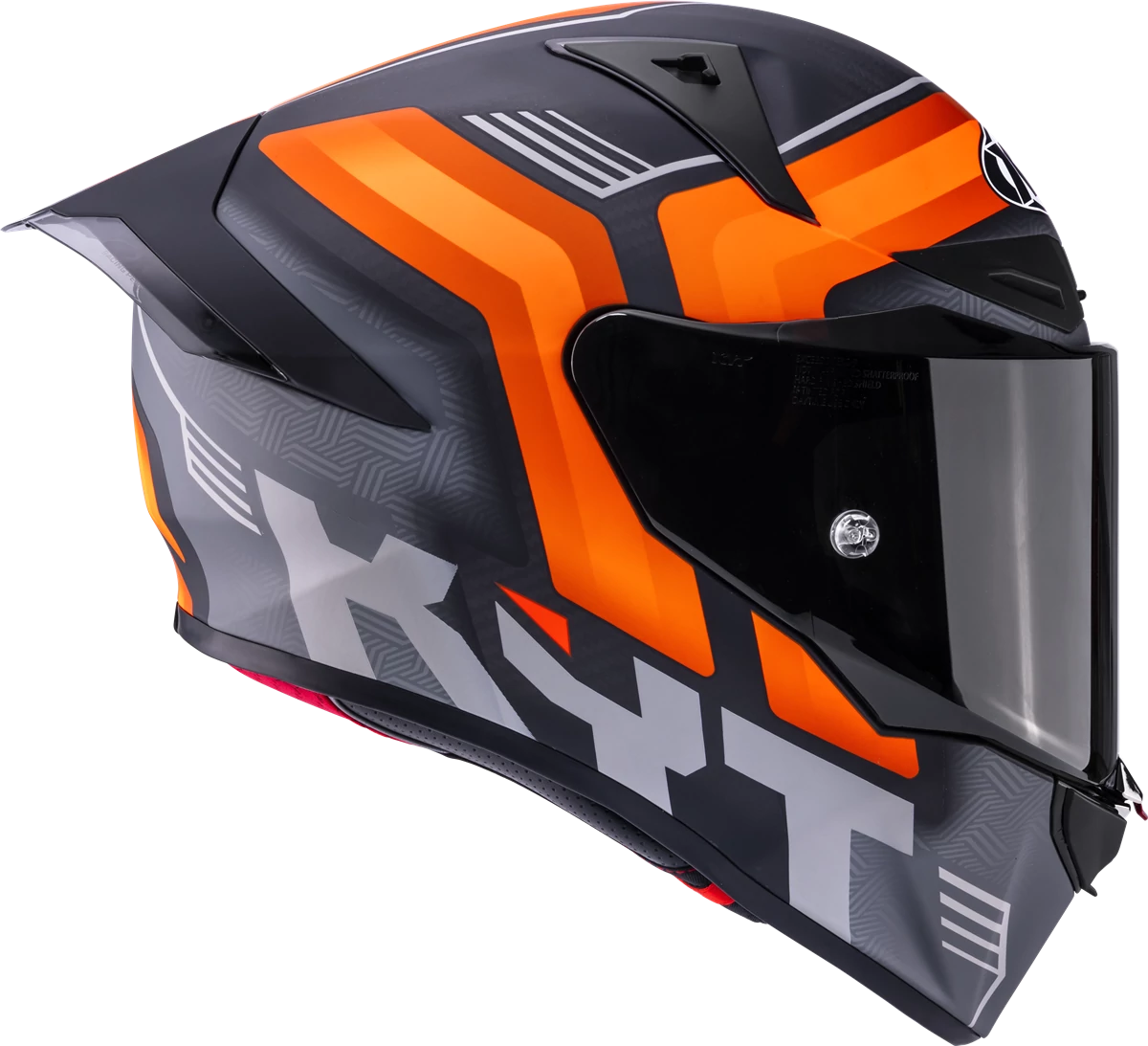 Kask motocyklowy KYT R1R CARBON ACCELERATOR POMARAŃCZOWY MATT E06