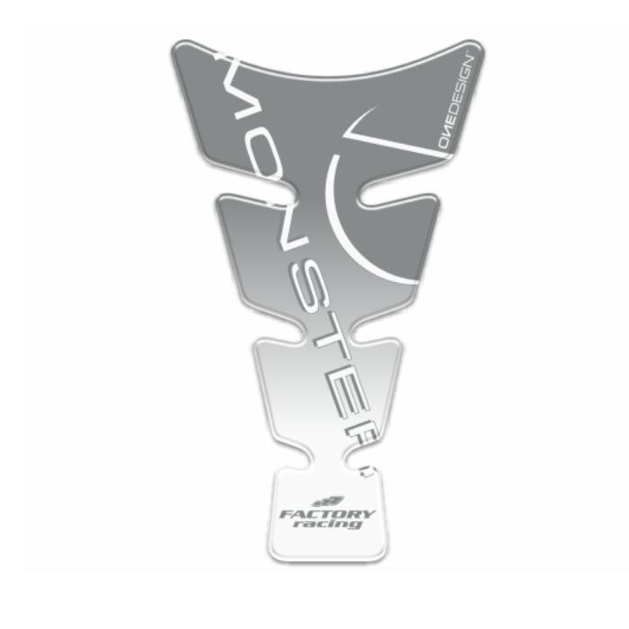 ONEDESIGN Tankpad Spirit shape logo Monster srebrny/transparentny