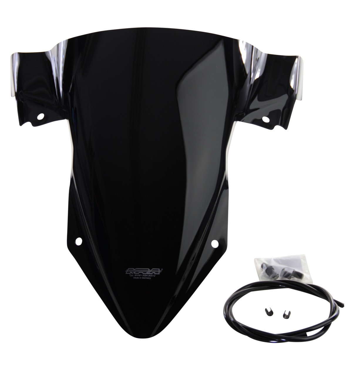 Szyba motocyklowa MRA BMW S1000 RR 2019-2022, forma O, czarna