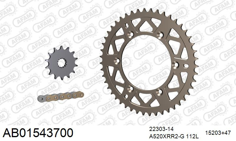 Zestaw napędowy AFAM do SUZUKI DR-Z 400 E Y,K1,K2,K3,K4,K5,K6,K7