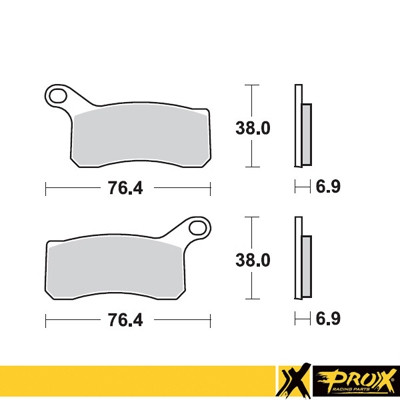 ProX Racing Parts ProX Klocki Hamulcowe Przednie KTM450/505/525SX-XC ATV '08-12 (odpowiednik EBC FA462R)