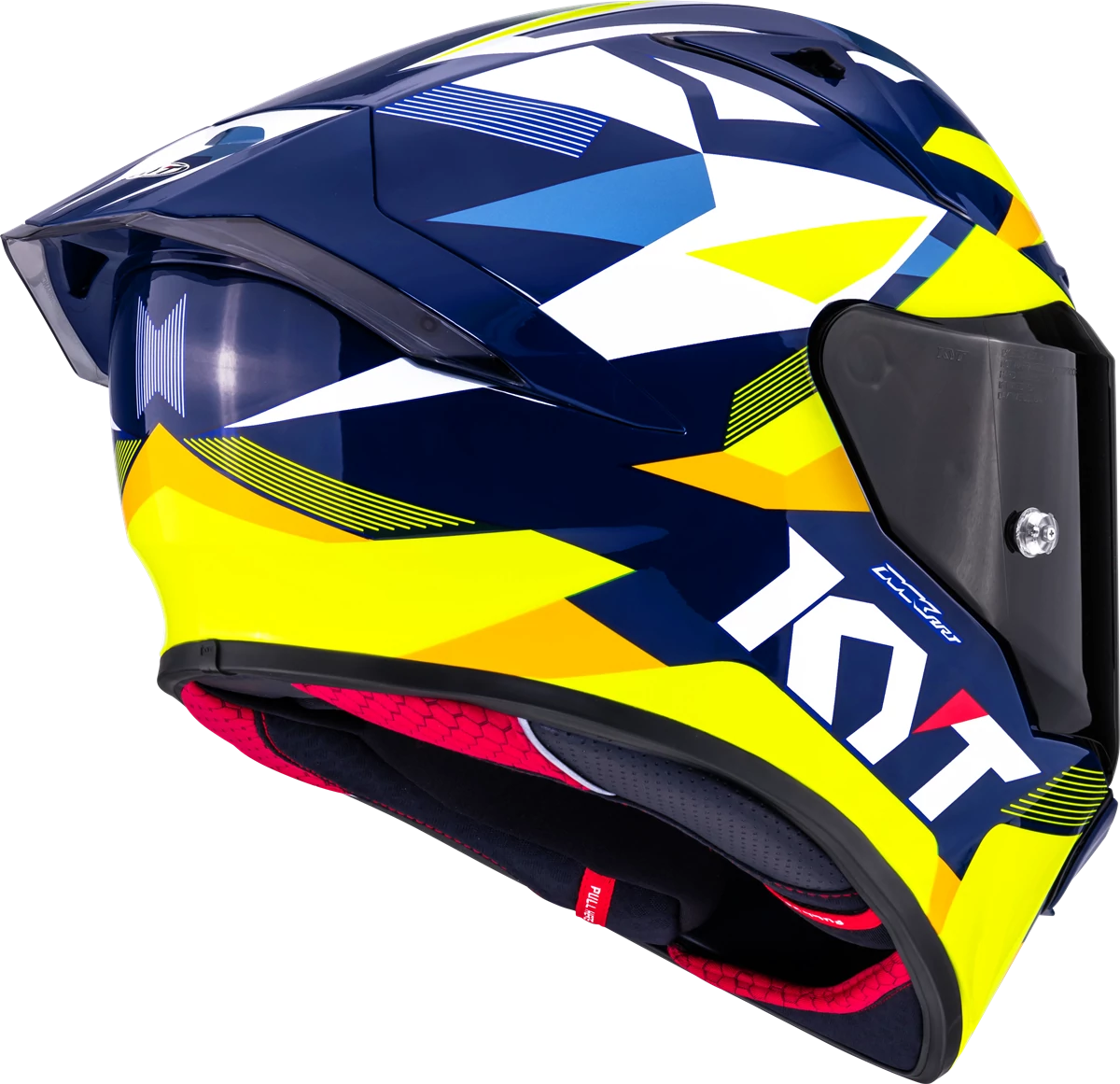 Kask motocyklowy KYT R1R DIAMOND NIEBIESKI/ŻÓŁTY E06