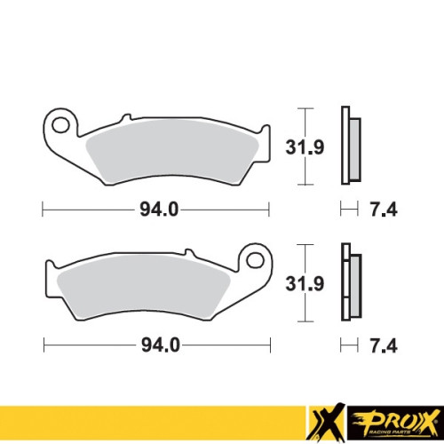 ProX Klocki Hamulcowe Przednie CR125/250/500 '87-94 (odpowiednik EBC FA125) - BOX 10 szt