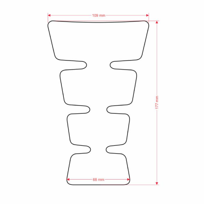 ONEDESIGN Tankpad złoty shape separated
