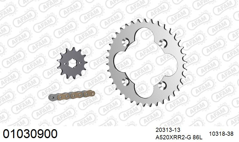 Zestaw napędowy AFAM do HONDA TRX 300 EX P,R,S,T,V,W,X,Y,1,2,3,4,5,6,7,8