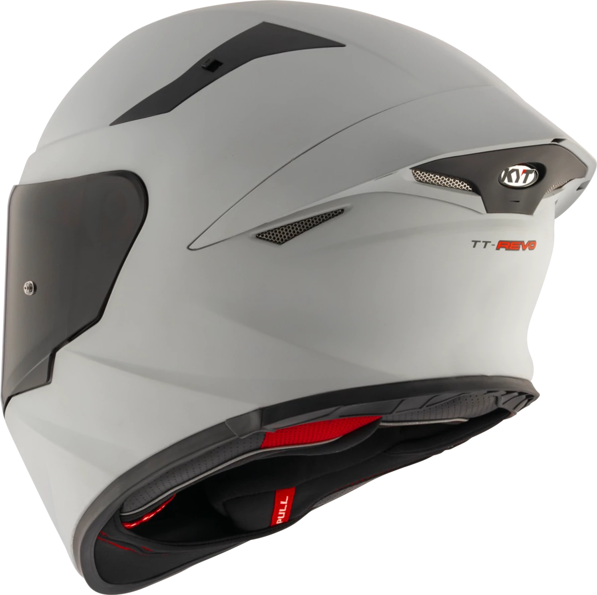 Kask motocyklowy KYT TT-REVO PLAIN MATT Asp Szary