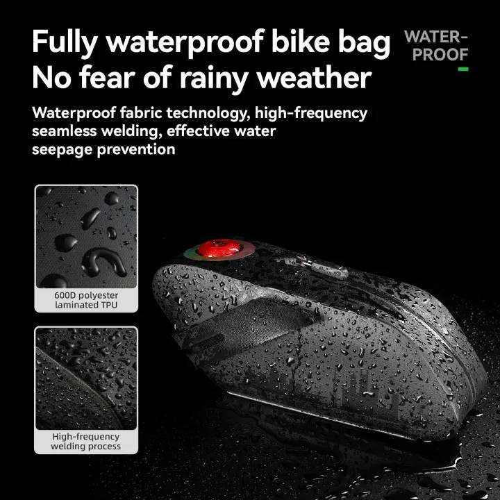 Sakwa podsiodłowa, torba rowerowa z tylną lampką LED Rockbros 30130088