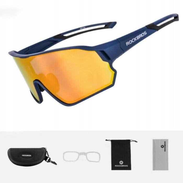 Okulary rowerowe / sportowe z polaryzacją ROCKBROS UV400 (10134) niebieskie