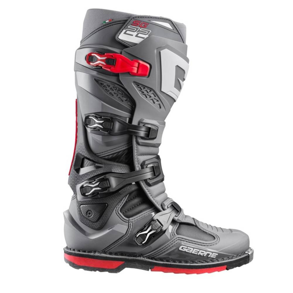 Buty motocyklowe Gaerne SG22 CROSS czarne/ czerwone