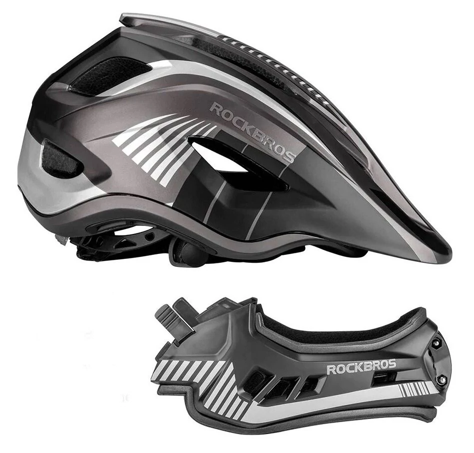 Kask dziecięcy z odpinaną osłoną podbródka FULL FACE off-road Rockbros TT-32SBTG