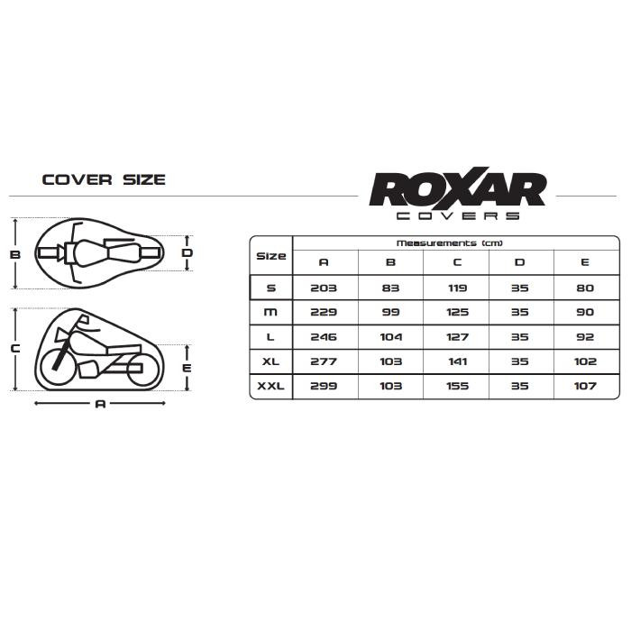 ROXAR HELMETS Pokrowiec zewnętrzny na motocykl ROXAR wodoodporny