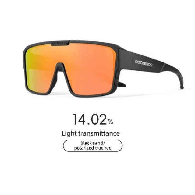 Okulary rowerowe / sportowe z polaryzacją ROCKBROS UV400 (14130018003) czerwona soczewka