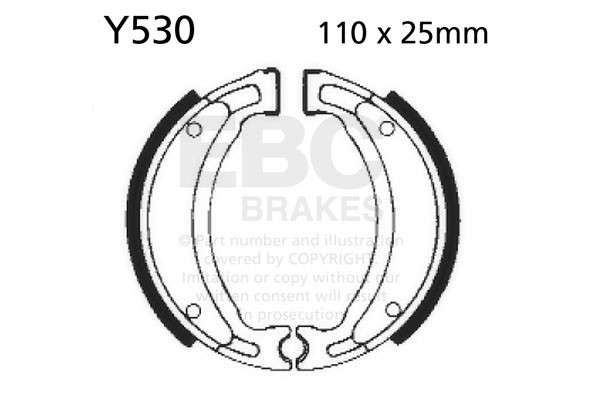 EBC Brakes Szczęki hamulcowe EBC Y530 (1 kpl.)