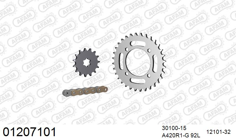 Zestaw napędowy AFAM do YAMAHA LB3 80 Bop