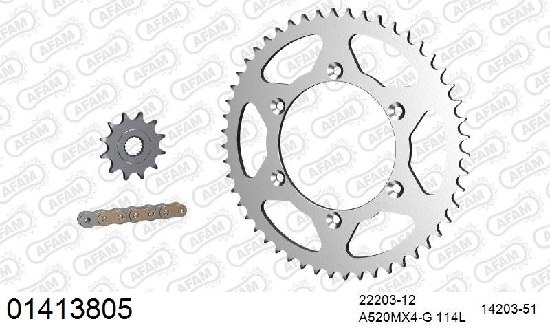 Zestaw napędowy AFAM do SUZUKI RM 125 K6,K7,K8,K9,L0,L1