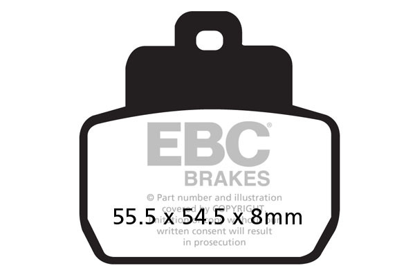EBC Brakes Klocki hamulcowe EBC SFAC425 skuterowe karbonowe (kpl. na 1 tarcze)