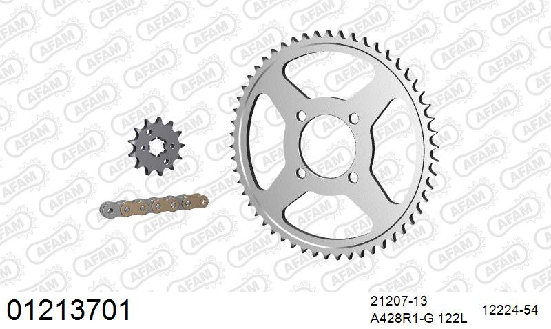 Zestaw napędowy AFAM do YAMAHA TT-R 125 LW P,R,S,T,V,W,X,Y,Z,B,C,D,E,F,G, TT-R 125 LWE R,S,T,V,W,X,Y,Z,B,C,D,E,F,G,H,J,K,L,M