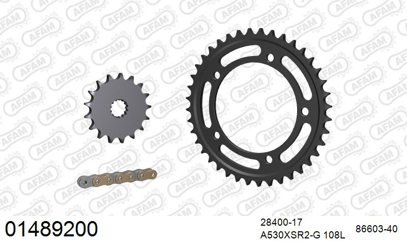 Zestaw napędowy AFAM do SUZUKI SV 1000 S K3,K4,K5,K6,K7