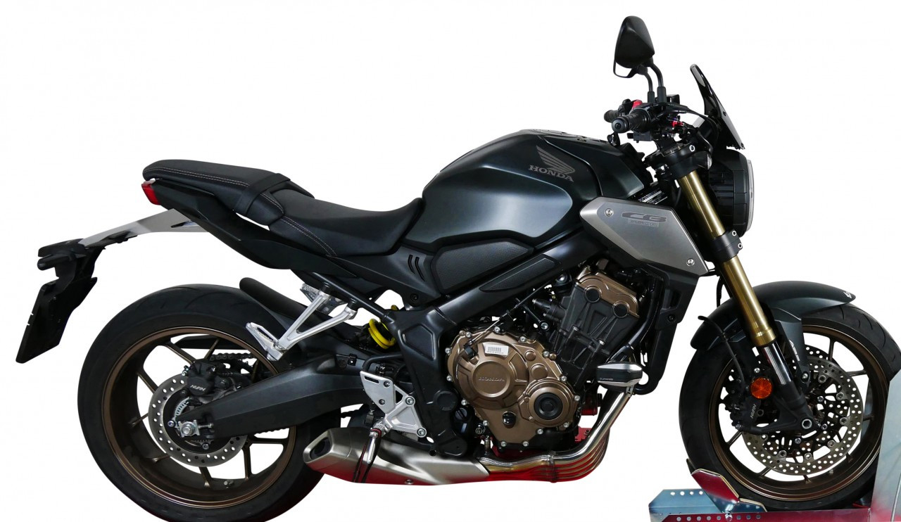 Szyba motocyklowa MRA HONDA CB 650 R 2019-2023, forma NSPM, czarna