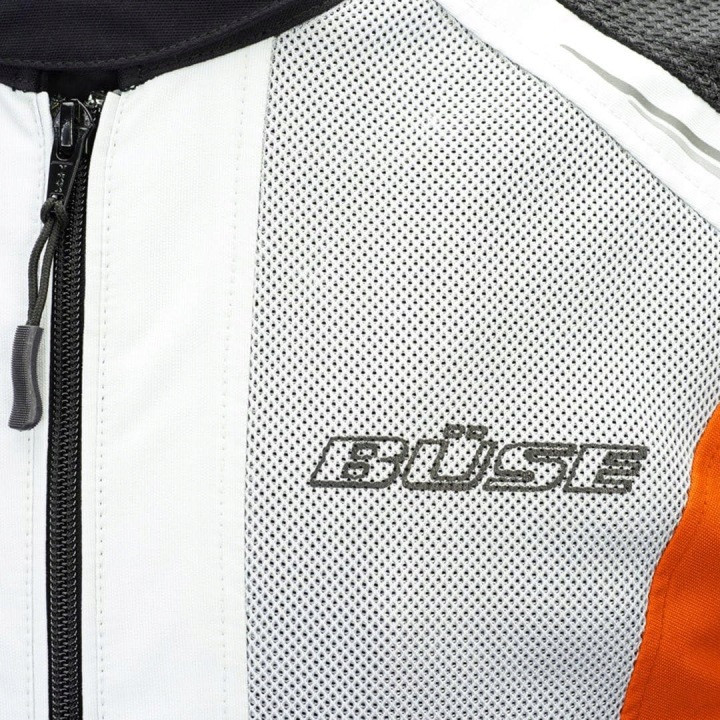 [OUTLET] Damska kurtka motocyklowa BUSE Summer Flash szaro-czerwona, rozmiar 40 (M)