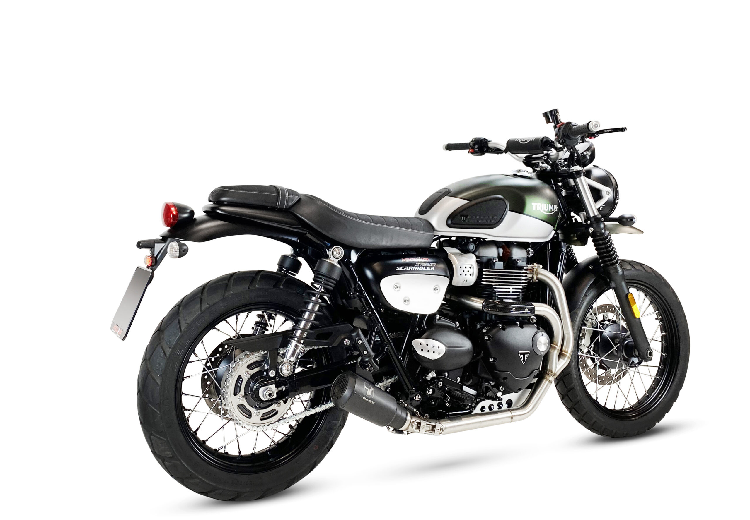 Tłumik IXRACE TRIUMPH STREET SCRAMBLER 900 17-22 (DC01 DC02 DC03 DC04) FULL SYSTEM typ MK2B MK2 SERIES BLACK