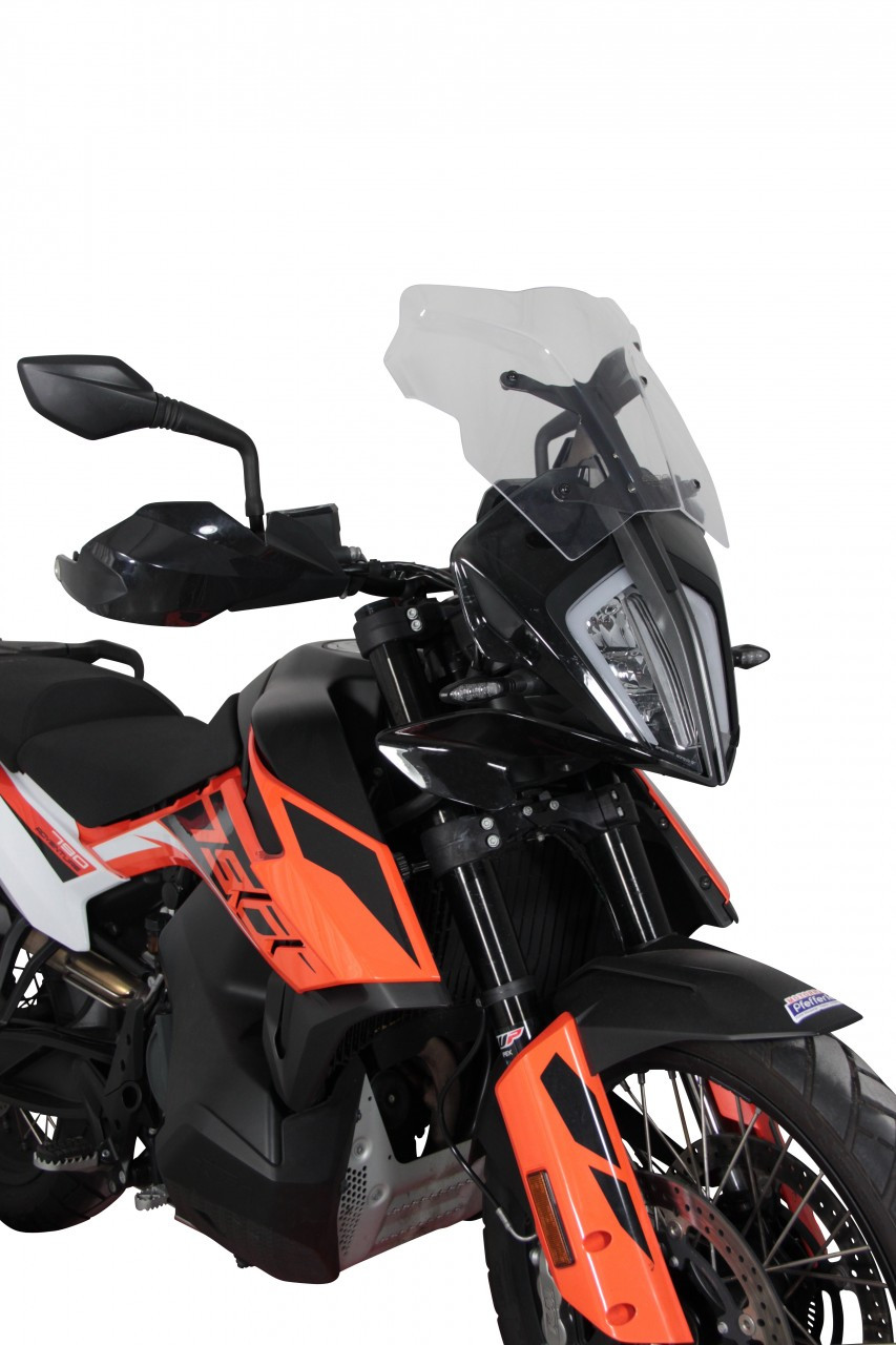 Szyba motocyklowa MRA KTM ADVENTURE 890 R 2018-2022, forma SPN, bezbarwna