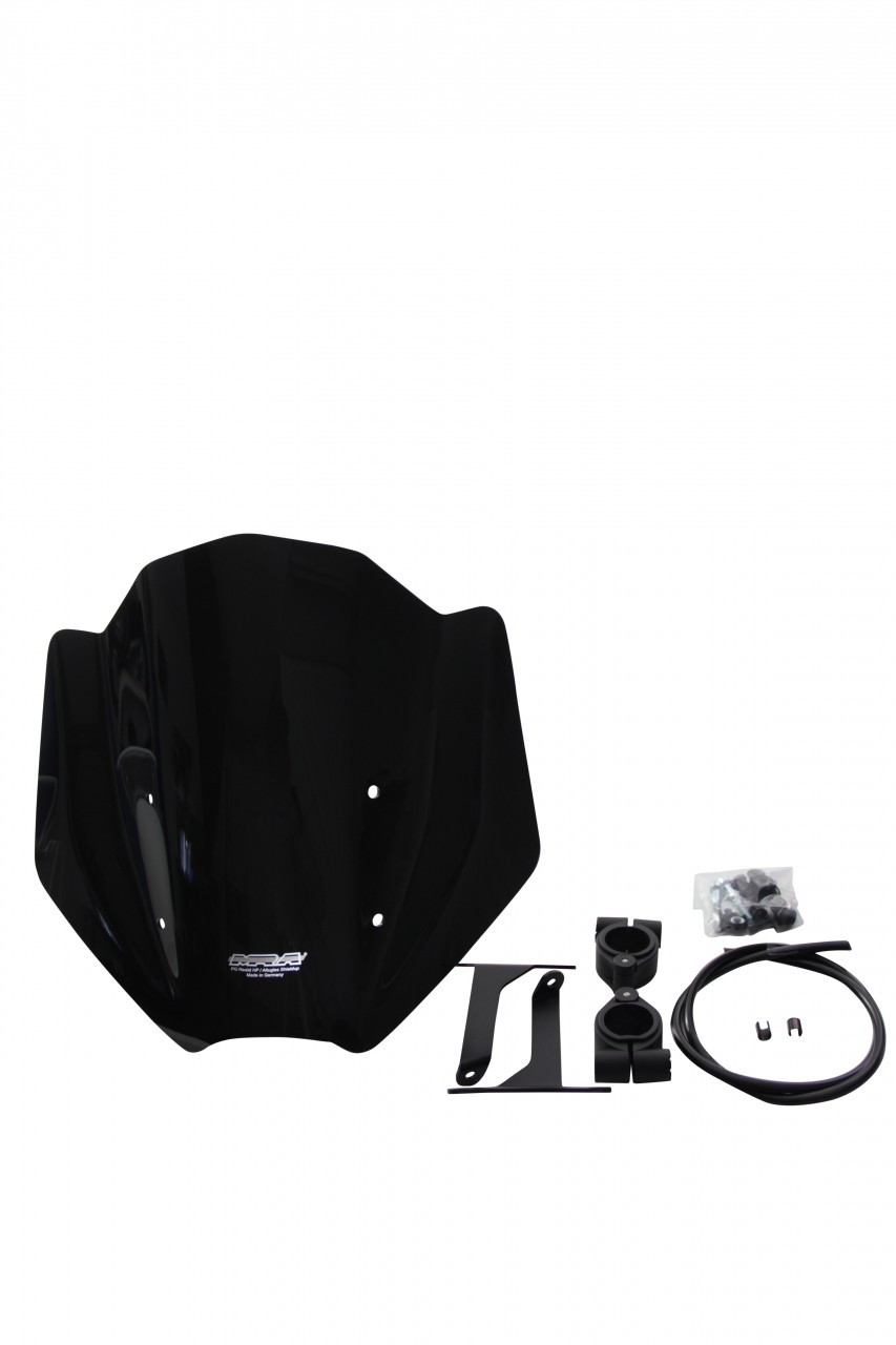 Szyba motocyklowa MRA KTM 1290 SUPER DUKE R KTM SUPERDUKE 2017-2019, forma NSPM, czarna