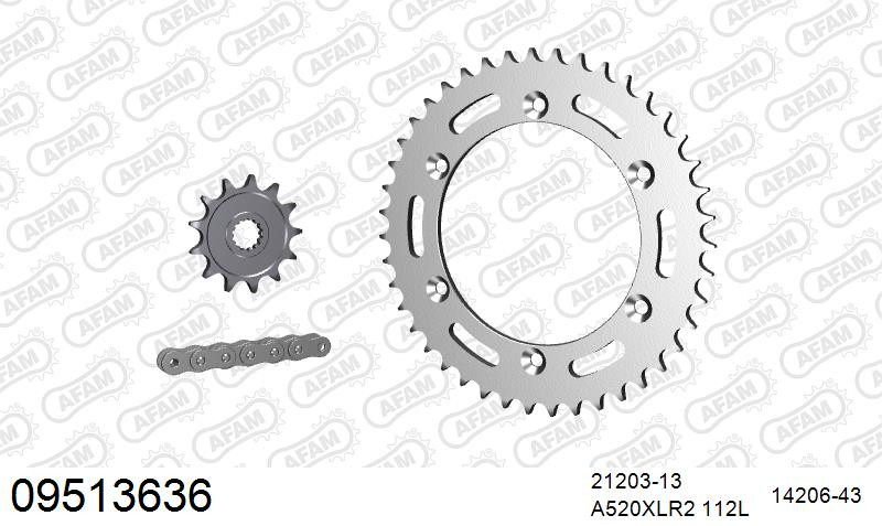 Zestaw napędowy AFAM do GASGAS SM 125 Supermotard