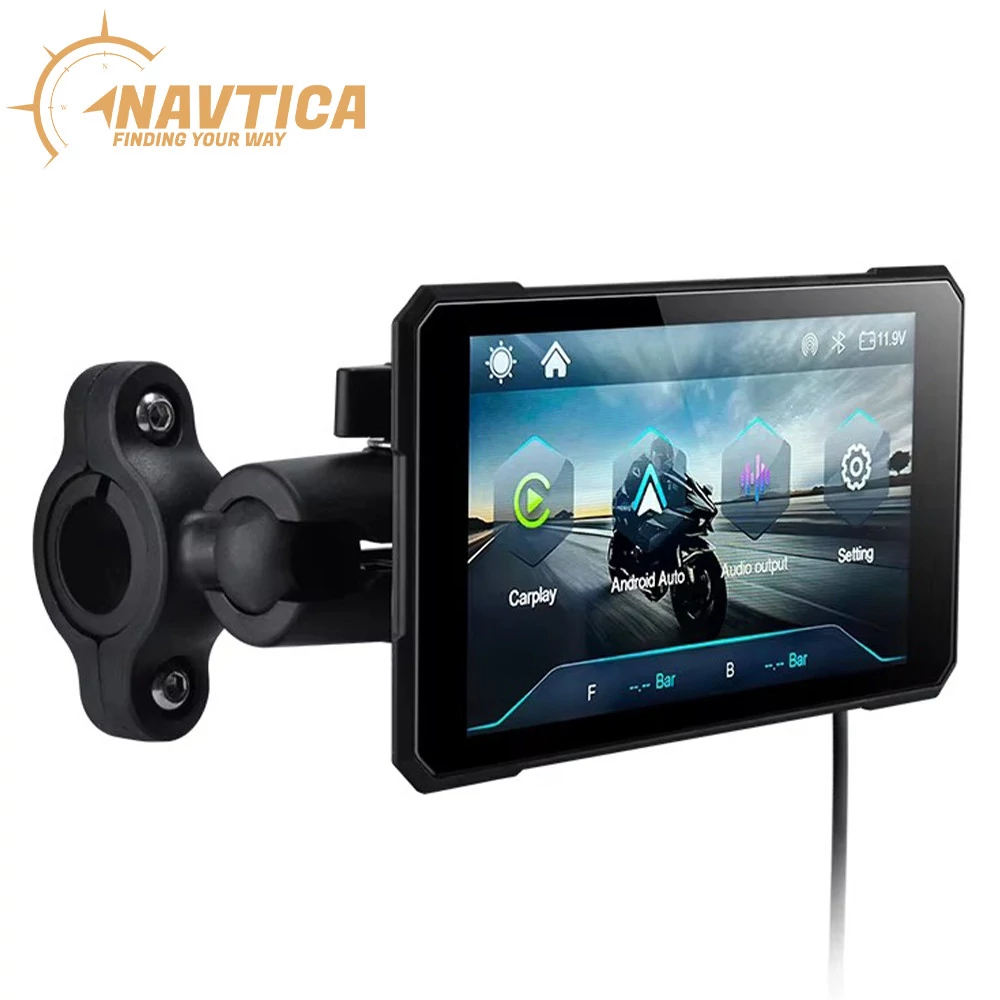 Ekran nawigacyjny NAVTICA Saturn 5' do motocykla Android Auto / Apple CarPlay