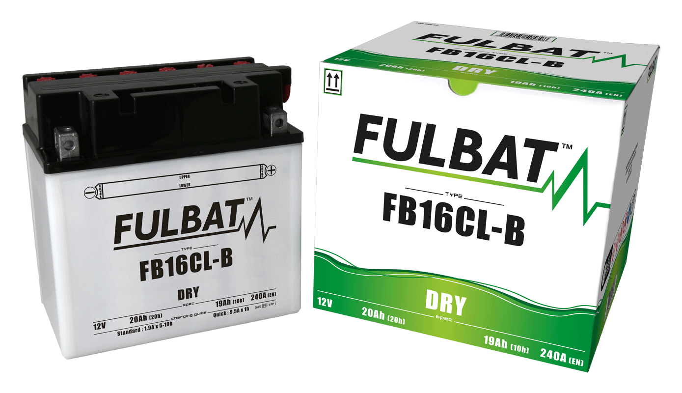 Akumulator FULBAT FUL DRY - FB16CL-B / YB16CL-B (suchy, obsługowy, kwas w zestawie)