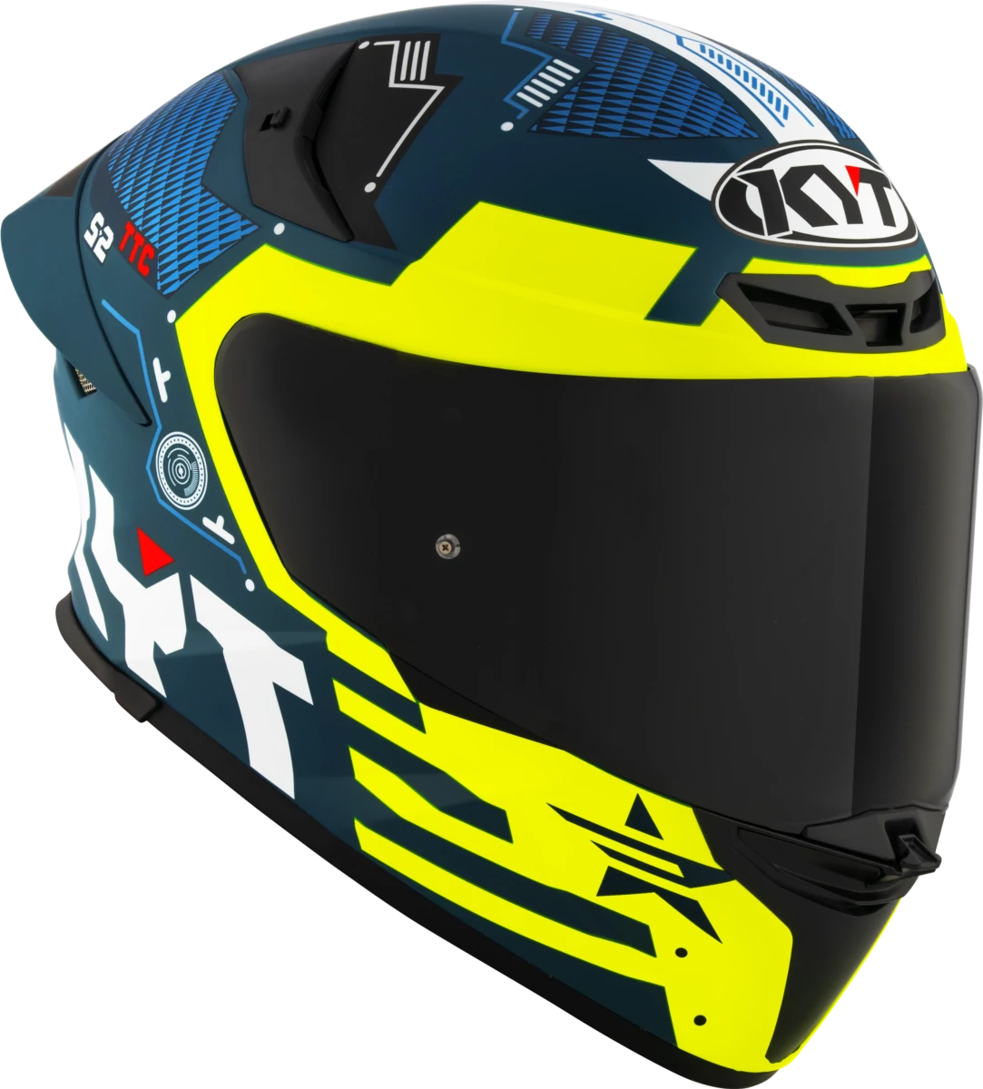 Kask motocyklowy KYT TT-REVO FUSELAGE MATT Żółty