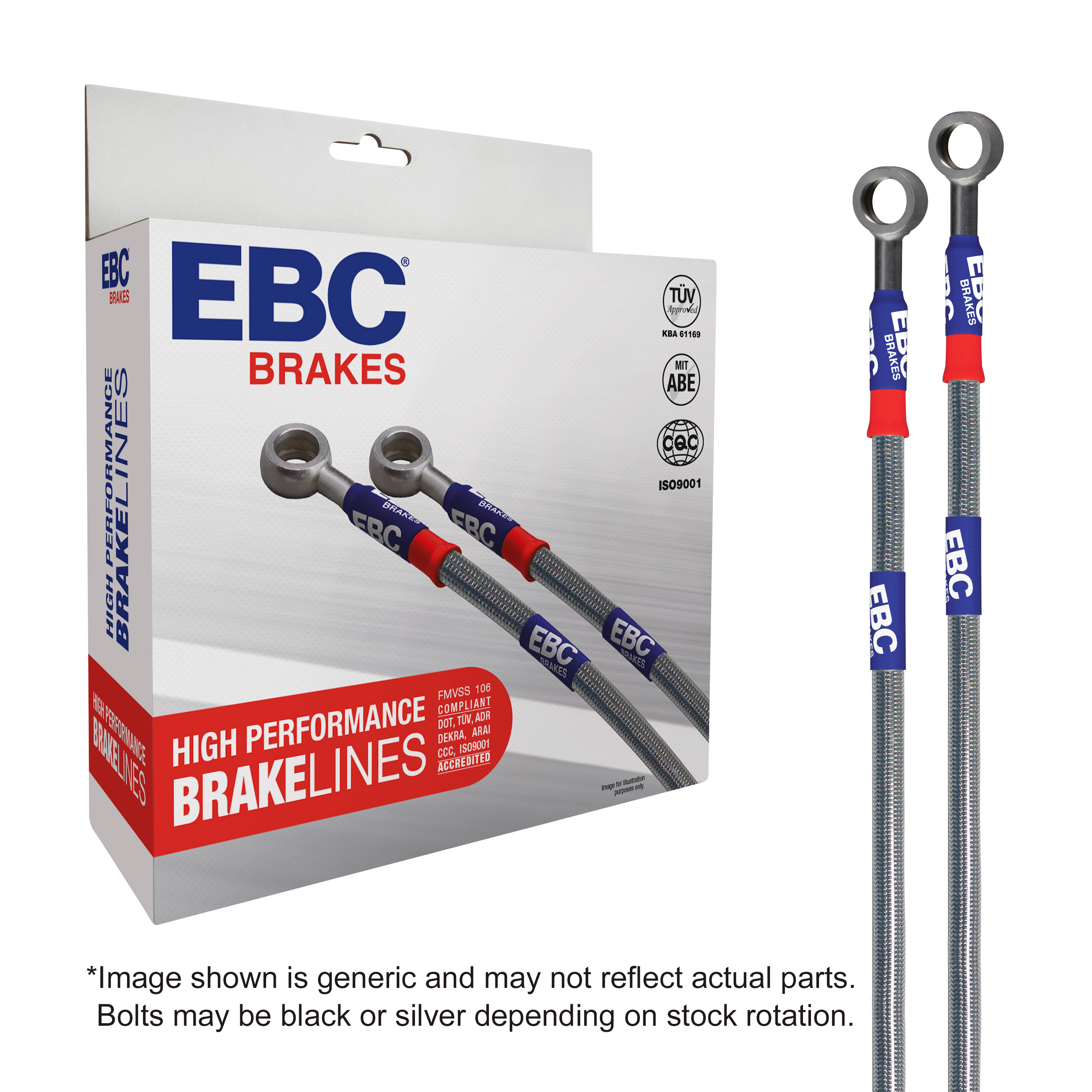 Przewody hamulcowe w stalowym oplocie EBC BLM1146-1F przednia oś HONDA VT 600 CN-CW SHADOW [92-98]