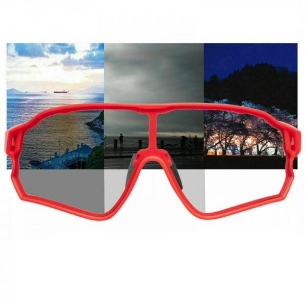 Okulary rowerowe / sportowe fotochrom ROCKBROS UV400 (10137) czerwone