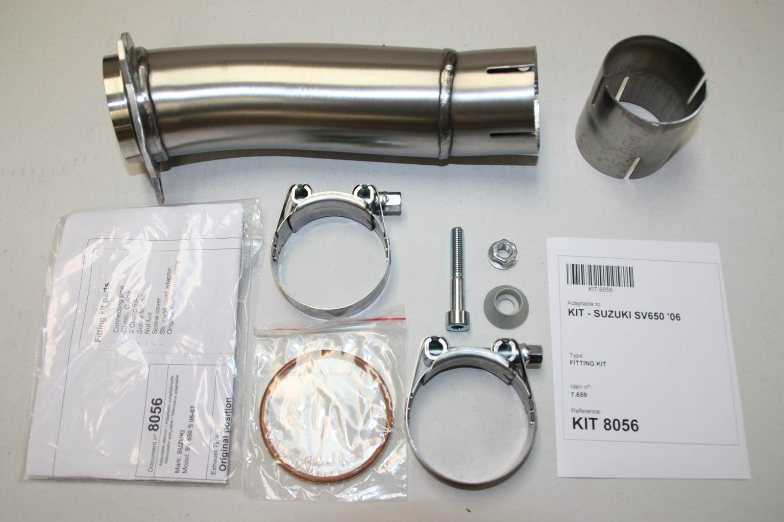 Tłumik IXIL SUZUKI SV 650 S 06-12 (WVBY) typ SOVE (waga: 3000g, długość: 423 mm., materiał: Inox AISI304, kolor: Black painted)