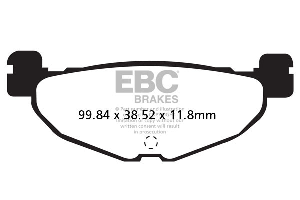 EBC Brakes Klocki hamulcowe EBC SFAC408 skuterowe karbonowe (kpl. na 1 tarcze)