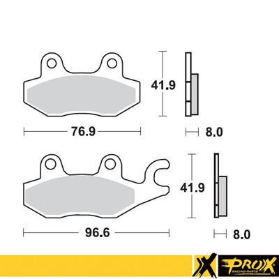 ProX Racing Parts ProX Klocki Hamulcowe Przednie LT-R450 '06-11 (Right) + YFZ450 '04-09 (odpowiednik EBC FA165R)