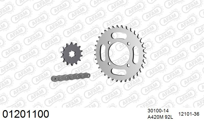 Zestaw napędowy AFAM do YAMAHA LC 50 MX Bop