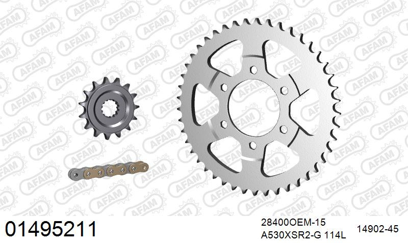 Zestaw napędowy AFAM do SUZUKI GSF 1200 SA Bandit ABS V,W,X,Y,K1,K2,K3,K4,K5