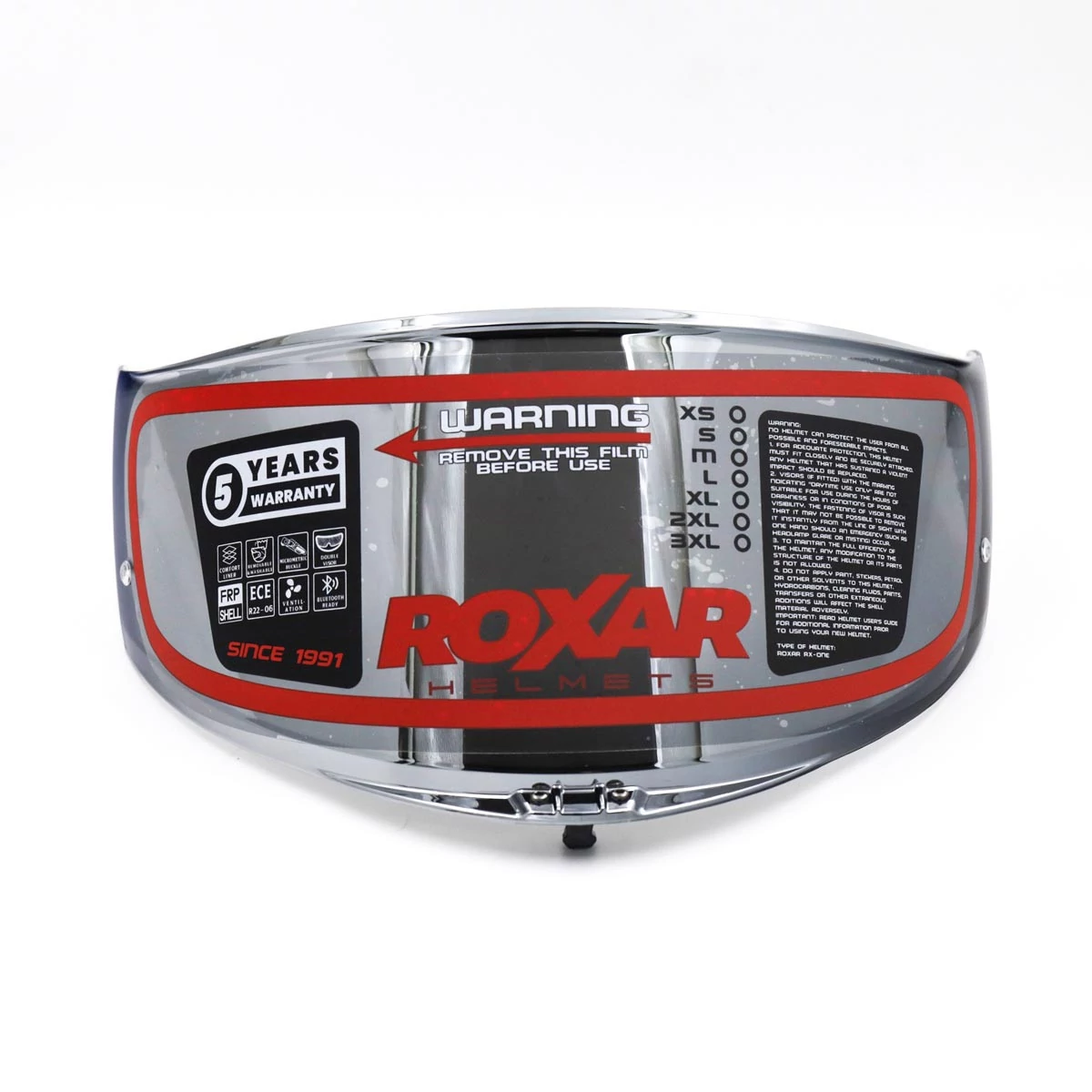 ROXAR HELMETS ROXAR Wizjer RX-ONE AS/PR Lustrzany Chrom