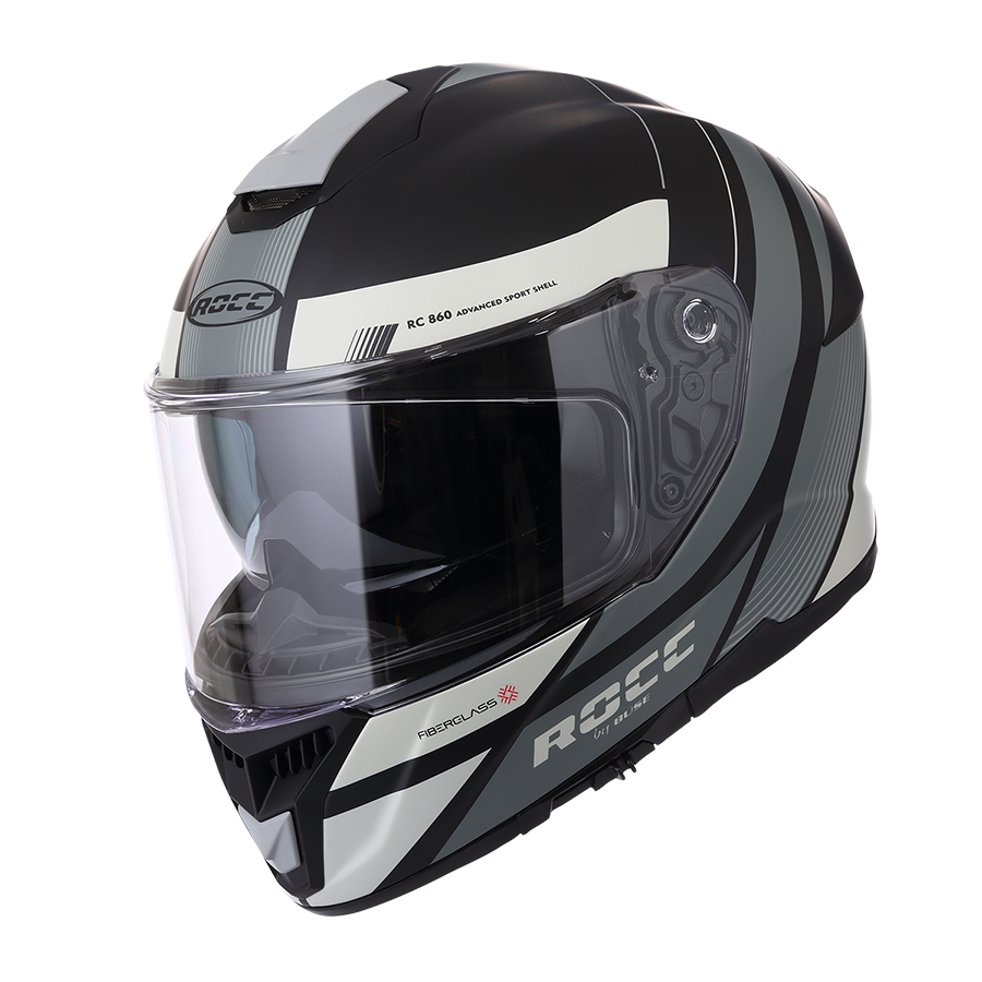 Kask motocyklowy ROCC 862 czarno-szary