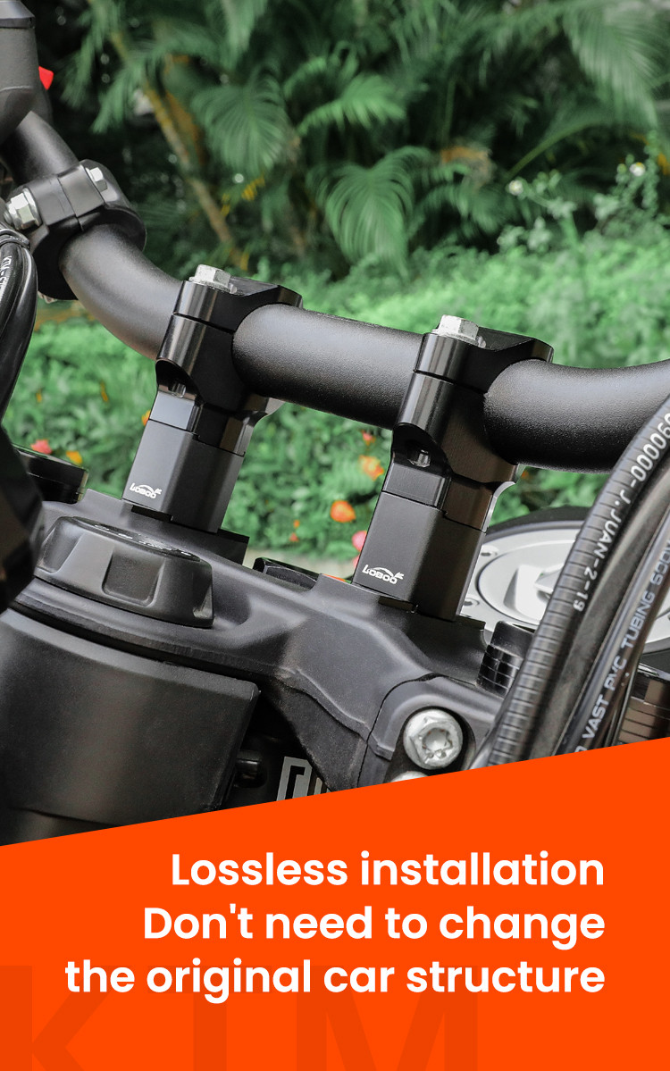LOBOO Podwyższenie kierownicy do KTM690 ENDURO/R, KTM790, KTM890, KTM1050 , KTM1090 , KTM1190 , KTM1290 (czarne)