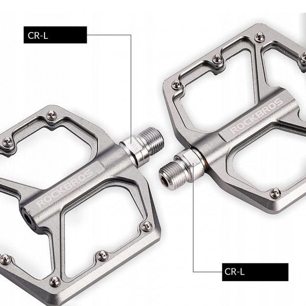 Pedały rowerowe aluminiowe z pinami tytan Rockbros K203TI
