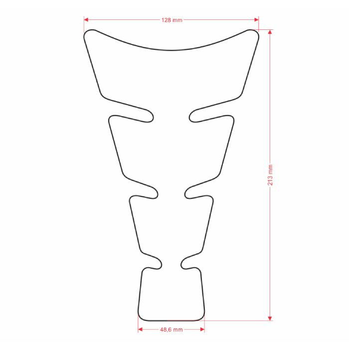 ONEDESIGN Tankpad Spirit shape logo RR czarny/transparentny