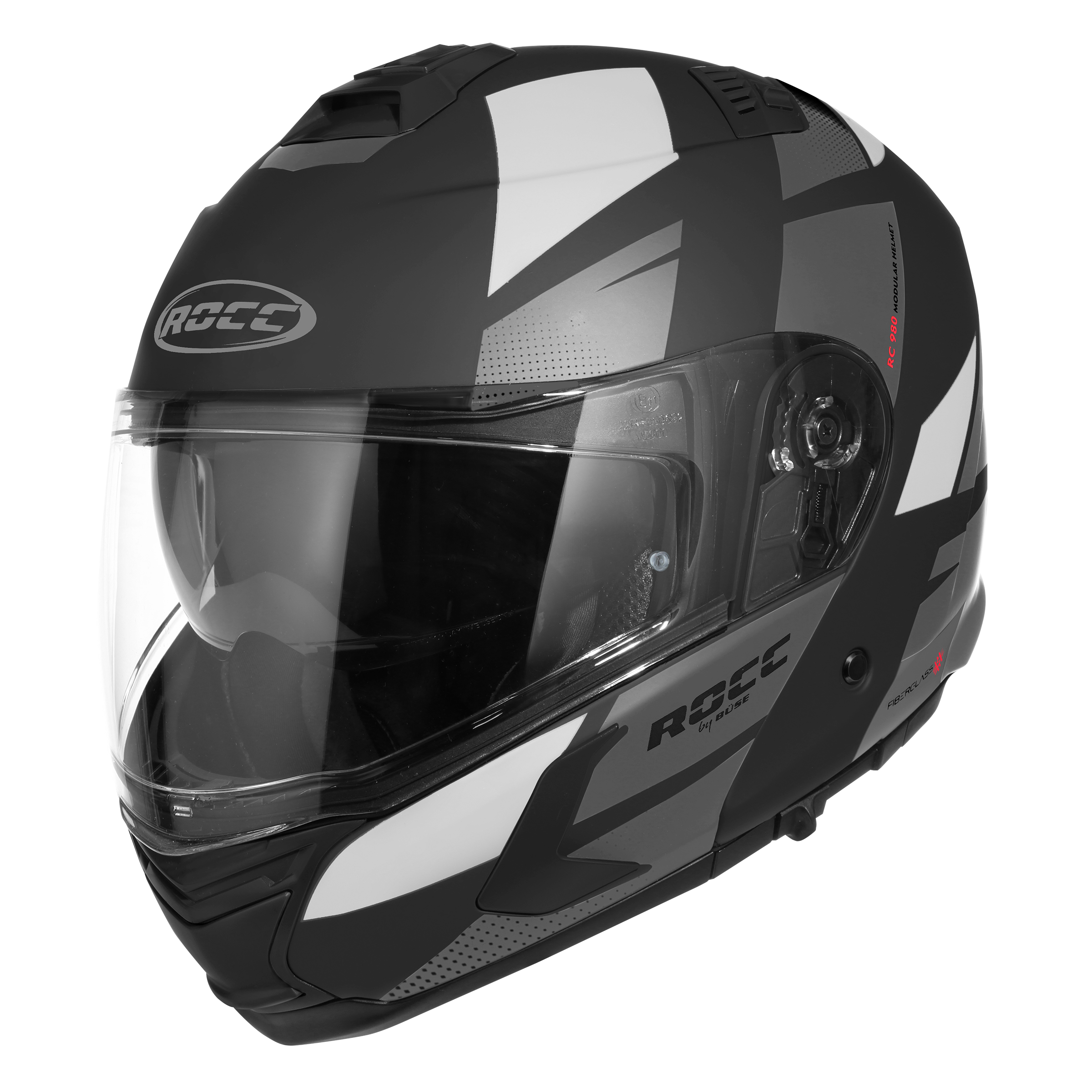 Kask motocyklowy ROCC 982 czarno-szary